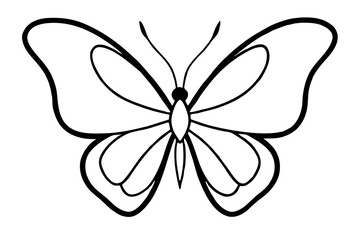 Butterfly Line Art vector illustration