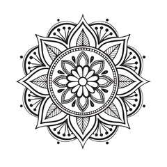 abstract floral mandala design