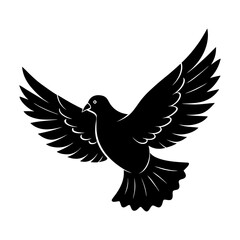 Flying Dove Silhouette vector illustration