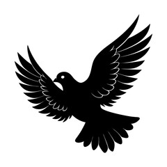 Fototapeta premium Flying Dove Silhouette vector illustration
