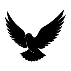 Flying Dove Silhouette vector illustration