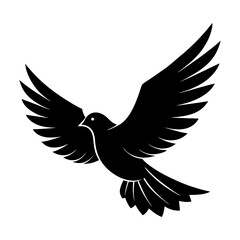 Flying Dove Silhouette vector illustration