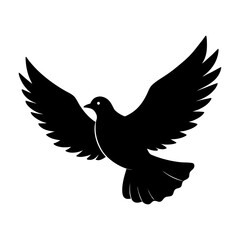 Flying Dove Silhouette vector illustration