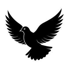 Flying Dove Silhouette vector illustration