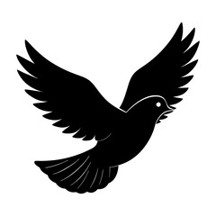 Fototapeta premium Flying Dove Silhouette vector illustration