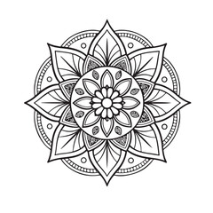 abstract floral mandala design