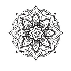 abstract floral mandala design