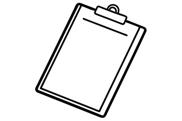 Clip Part Of Clipboard Line Art vector illustration