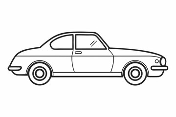 Classic Car Outline vector illustration