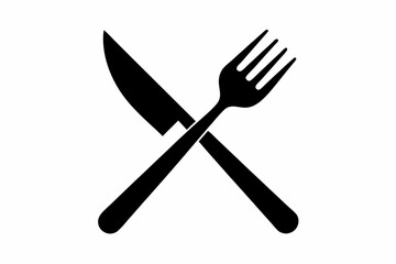 Fork And Knife Silhouette vector illustration