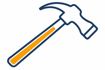 Hammer Tool Outline vector illustration
