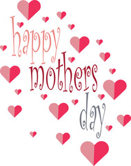 Mother's Day  Heart Design &ndash; Celebration Typography Art