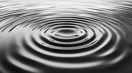Fototapeta premium Creating ripples water droplets impacting calm surface nature scene close-up serenity tranquility