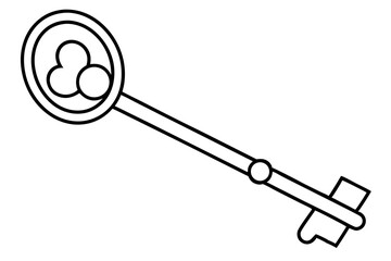 Key Line Art vector illustration