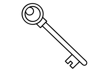Key Line Art vector illustration