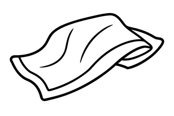 Screen Cleaner Cloth Line Art vector illustration