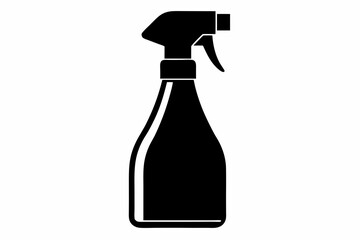 Screen Cleaning Spray Bottle Silhouette vector illustration