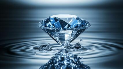diamond on water background