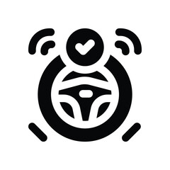 autopilot glyph icon. Strong and solid vector icon for websites, mobile interfaces, presentations, and visual branding. High quality and easy to edit.