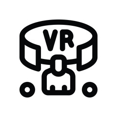 virtual reality line icon. Clean and minimalist vector icon for websites, mobile apps, presentations, and logos. Fully scalable and customizable for any project.