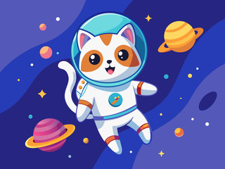 astronaut cat character                           