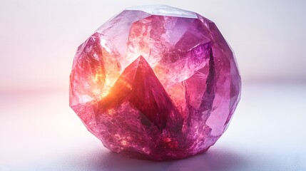 Fractured crystalline sphere forming angular abstract geometry