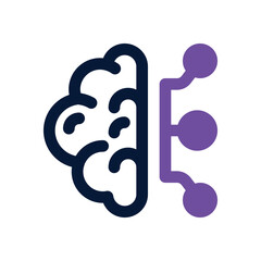 brain duotone icon. Sleek and modern vector icon for websites, mobile apps, marketing materials, and corporate design. Fully scalable and ready to use.