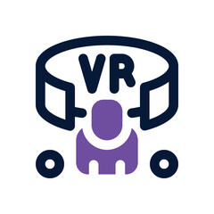 virtual reality duotone icon. Sleek and modern vector icon for websites, mobile apps, marketing materials, and corporate design. Fully scalable and ready to use.