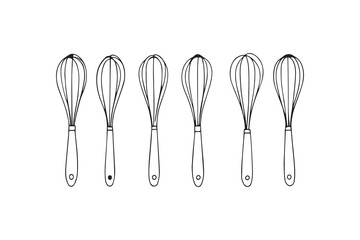 Whisk set line art