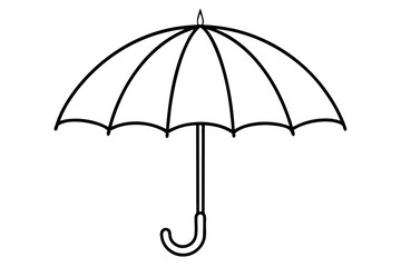Umbrella Line Art vector illustration