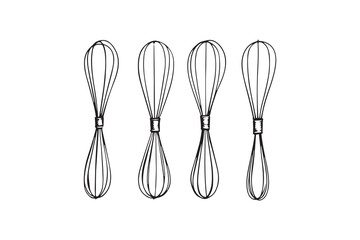 Whisk set line art