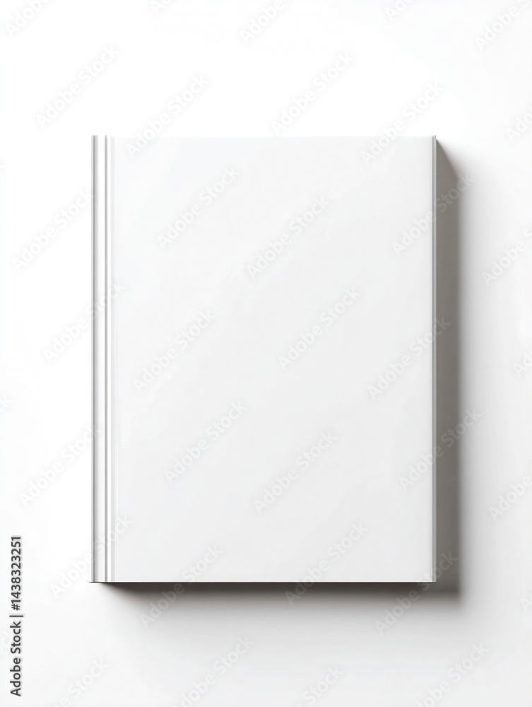 Aufkleber Minimalistic and Elegant Design of a Blank White Book Cover for Creative Projects : Generative AI