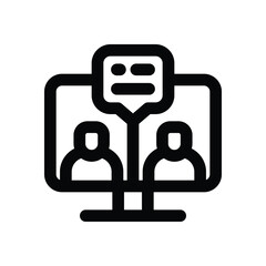 telepresence line icon. Clean and minimalist vector icon for websites, mobile apps, presentations, and logos. Fully scalable and customizable for any project.