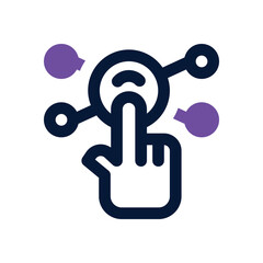 interaction duotone icon. Sleek and modern vector icon for websites, mobile apps, marketing materials, and corporate design. Fully scalable and ready to use.