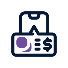 shopping duotone icon. Sleek and modern vector icon for websites, mobile apps, marketing materials, and corporate design. Fully scalable and ready to use.