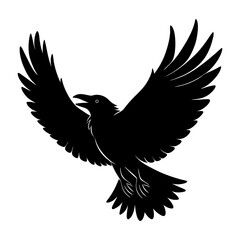 Flying Crow Silhouette vector illustration