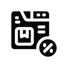 marketplace glyph icon. Strong and solid vector icon for websites, mobile interfaces, presentations, and visual branding. High quality and easy to edit.