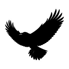 Flying Crow Silhouette vector illustration