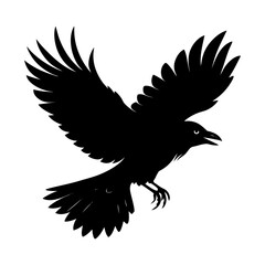 Flying Crow Silhouette vector illustration