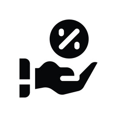 offer glyph icon. Strong and solid vector icon for websites, mobile interfaces, presentations, and visual branding. High quality and easy to edit.