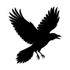Flying Crow Silhouette vector illustration