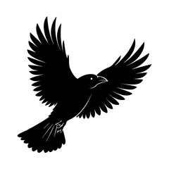 Flying Crow Silhouette vector illustration