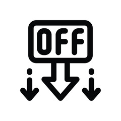 discount line icon. Clean and minimalist vector icon for websites, mobile apps, presentations, and logos. Fully scalable and customizable for any project.