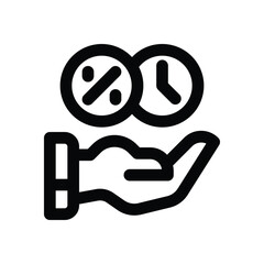 timer line icon. Clean and minimalist vector icon for websites, mobile apps, presentations, and logos. Fully scalable and customizable for any project.