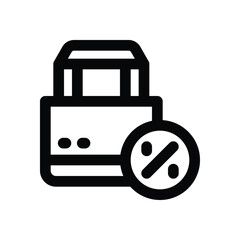 shopping bag line icon. Clean and minimalist vector icon for websites, mobile apps, presentations, and logos. Fully scalable and customizable for any project.