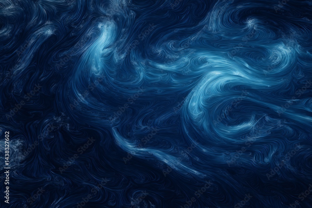 Poster digital art showcasing swirling ocean currents in a captivating abstract pattern, perfect for backgr