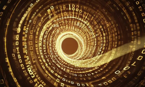 digital data stream matrix effect background