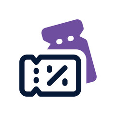 coupon duotone icon. Sleek and modern vector icon for websites, mobile apps, marketing materials, and corporate design. Fully scalable and ready to use.