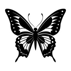 Flying Butterfly Silhouette vector illustration