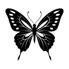 Flying Butterfly Silhouette vector illustration